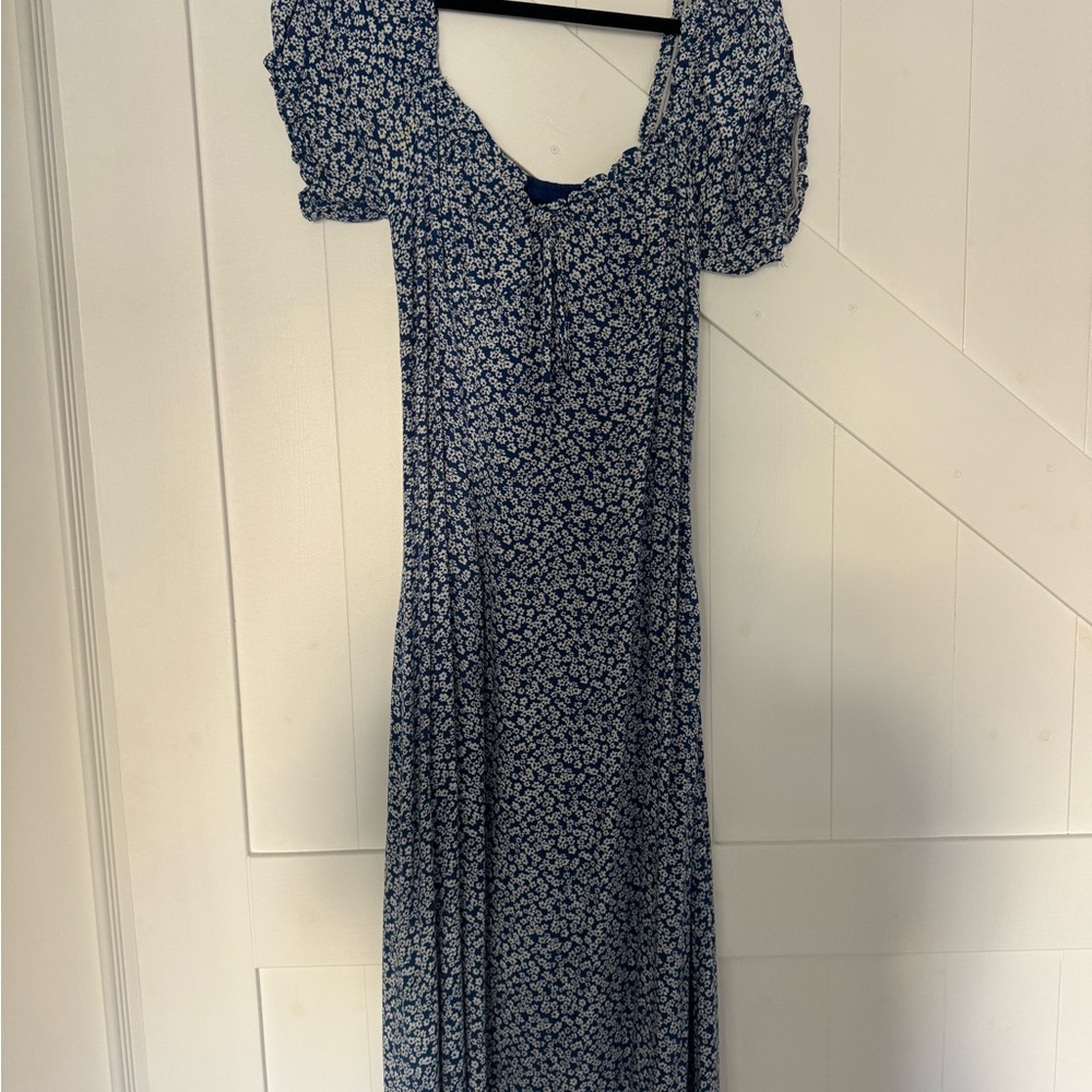 Floral Blue Maxi Dress